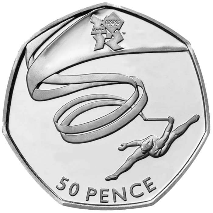 London 2012 Olympics - Gymnastics fifty pence piece