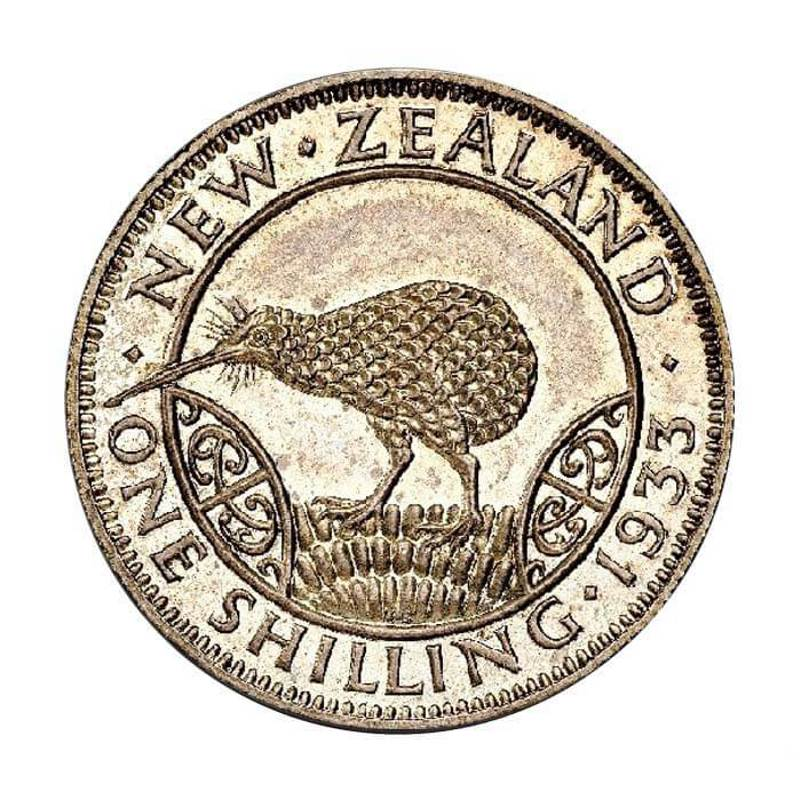 1933 New Zealand pattern shilling
