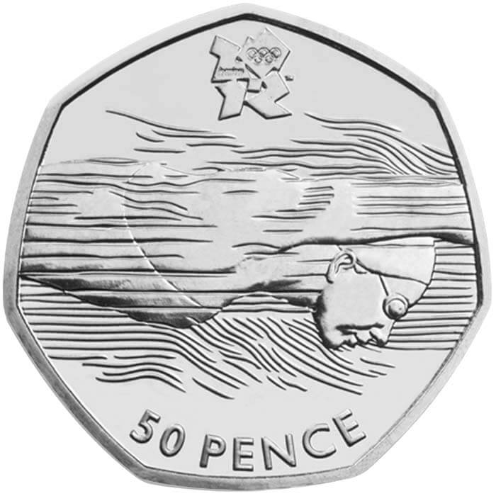 London 2012 Olympics - Aquatics fifty pence piece