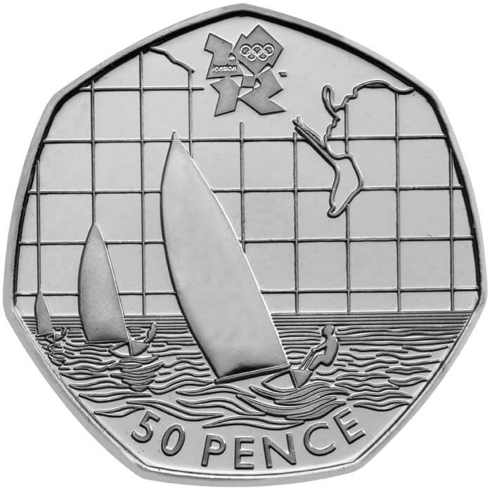 London 2012 Olympics - Sailing fifty pence piece
