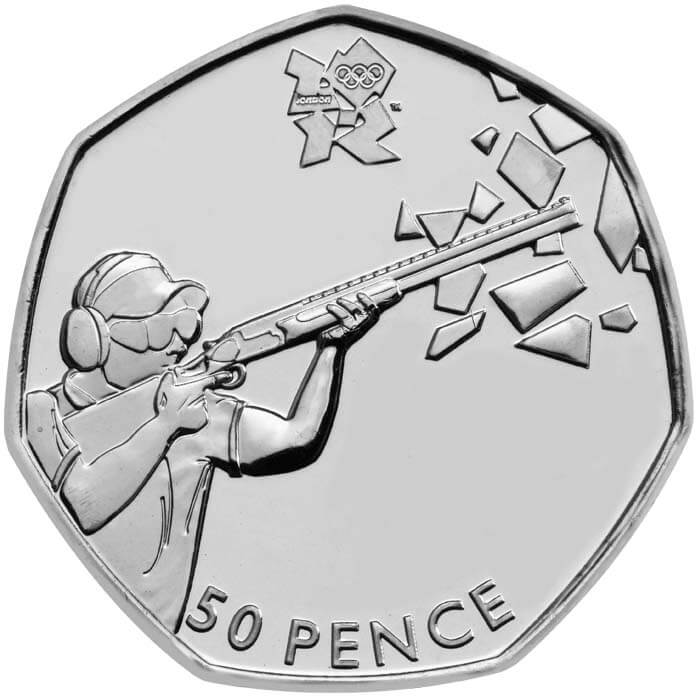 London 2012 Olympics - Shooting fifty pence piece