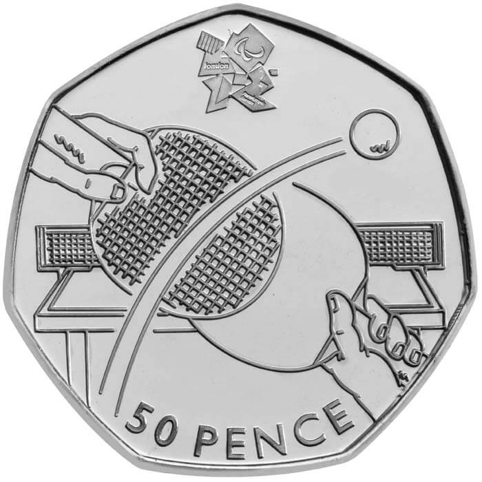 London 2012 Olympics - Table Tennis fifty pence piece