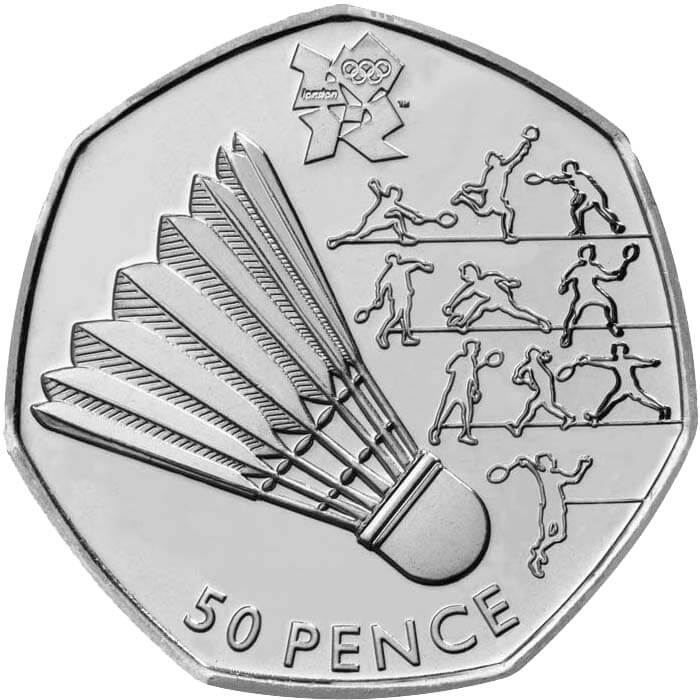 London 2012 Olympics - Badminton fifty pence piece