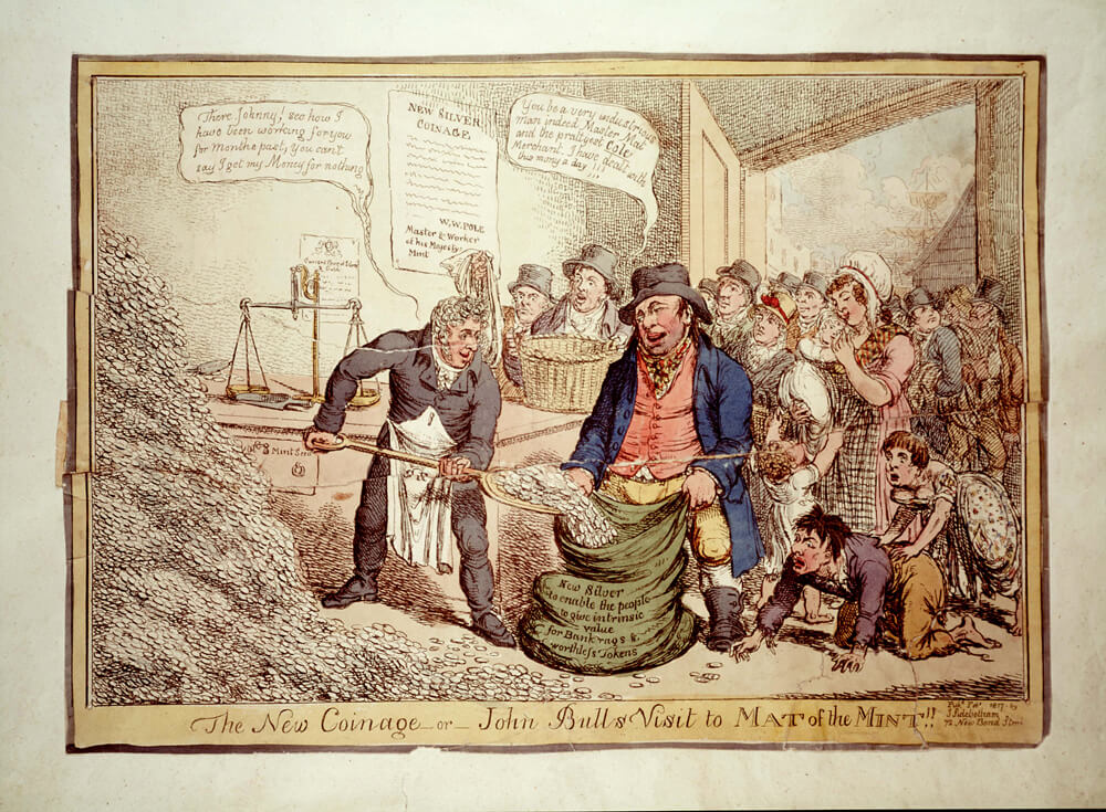 Recoinage of 1816 cartoon The New Coinage.jpg