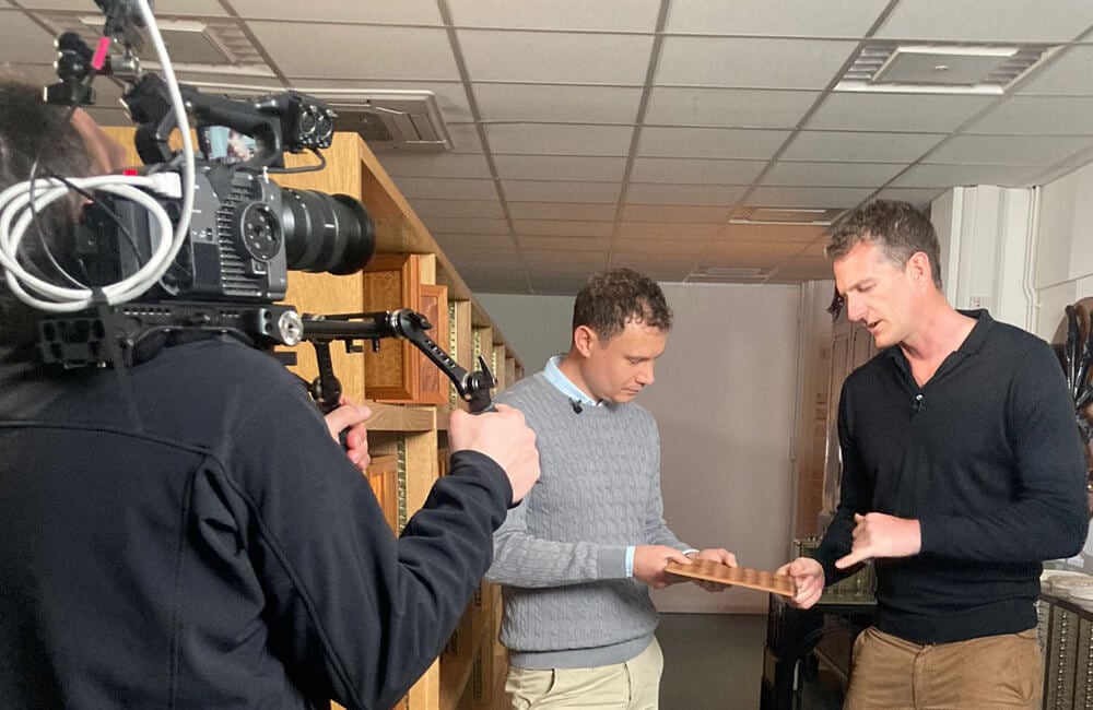 Chris Barker and Dan Snow History Hit filming April 2022.jpg