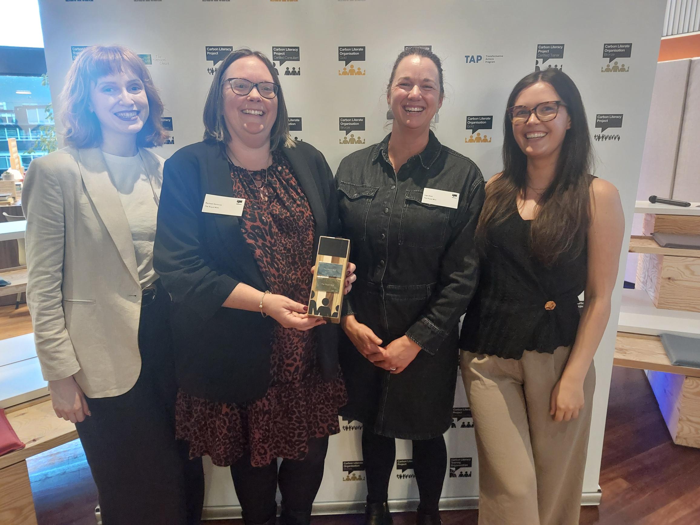 Kelsie at the Carbon Literacy Project Awards