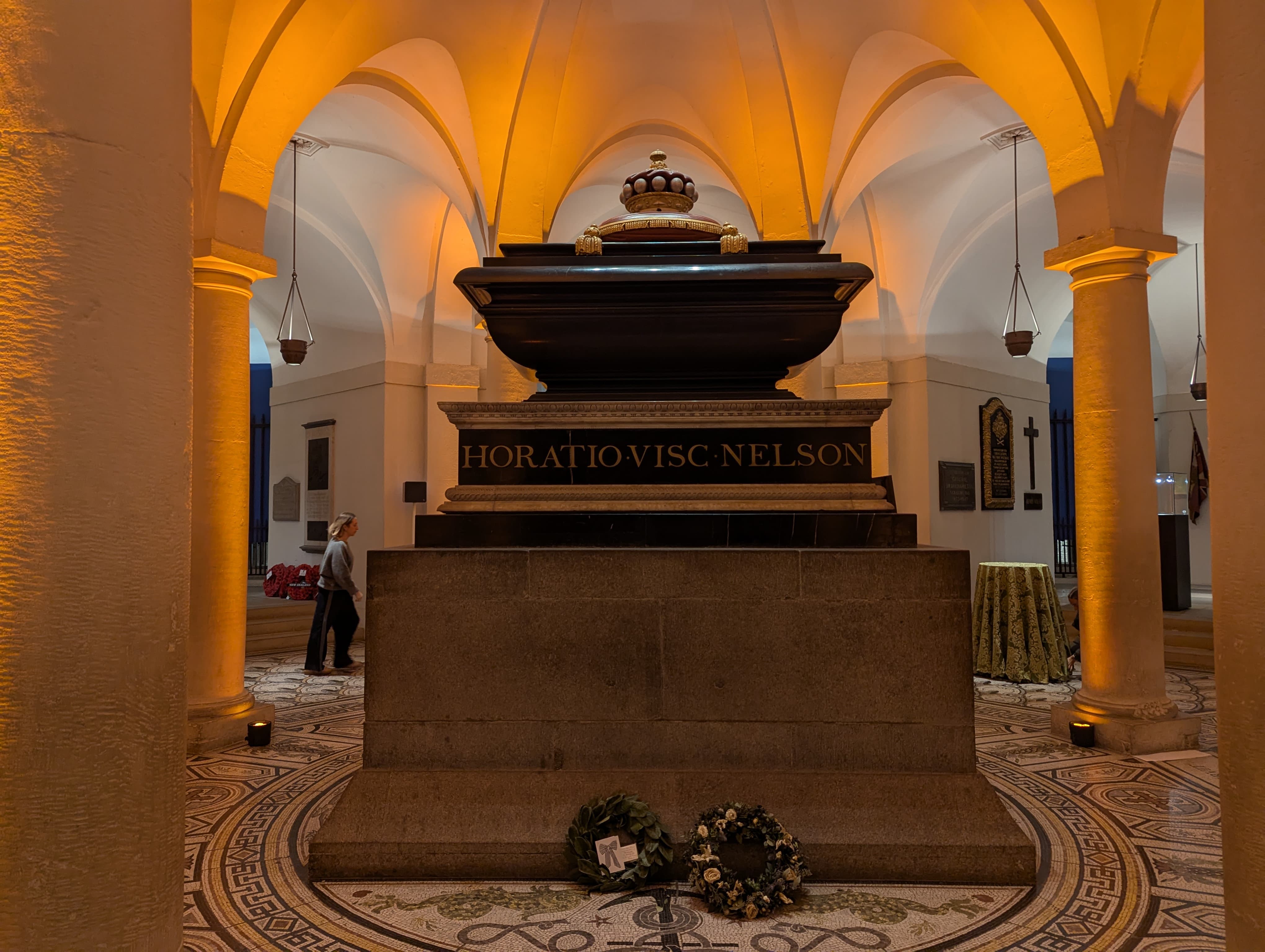 Nelson's tomb at St Paul's Cathedral