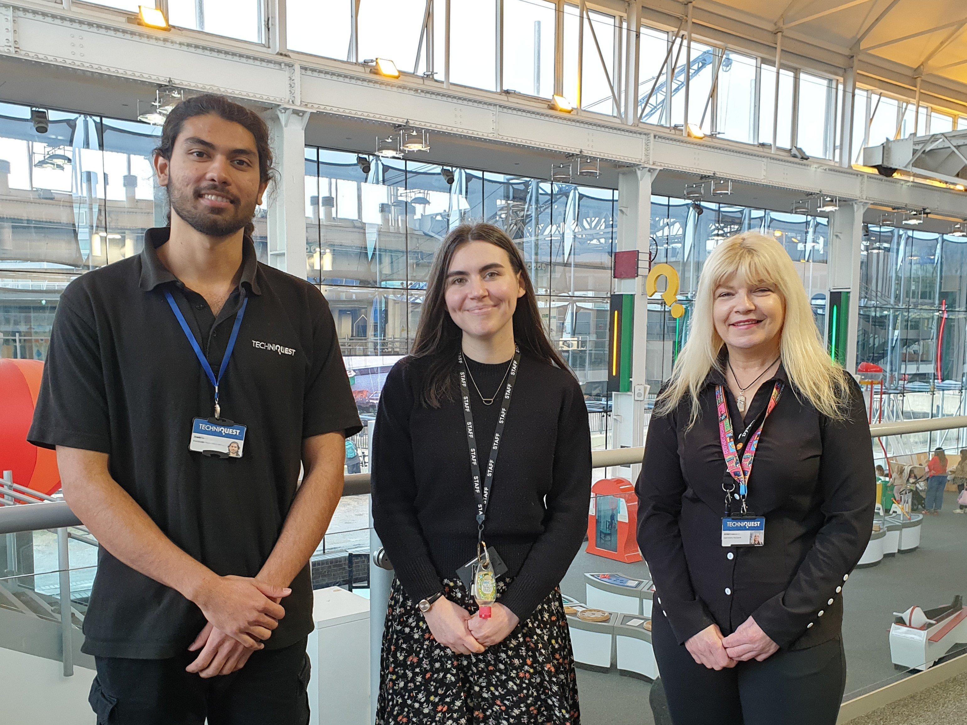 Joe, Megan and Janet at Techniquest