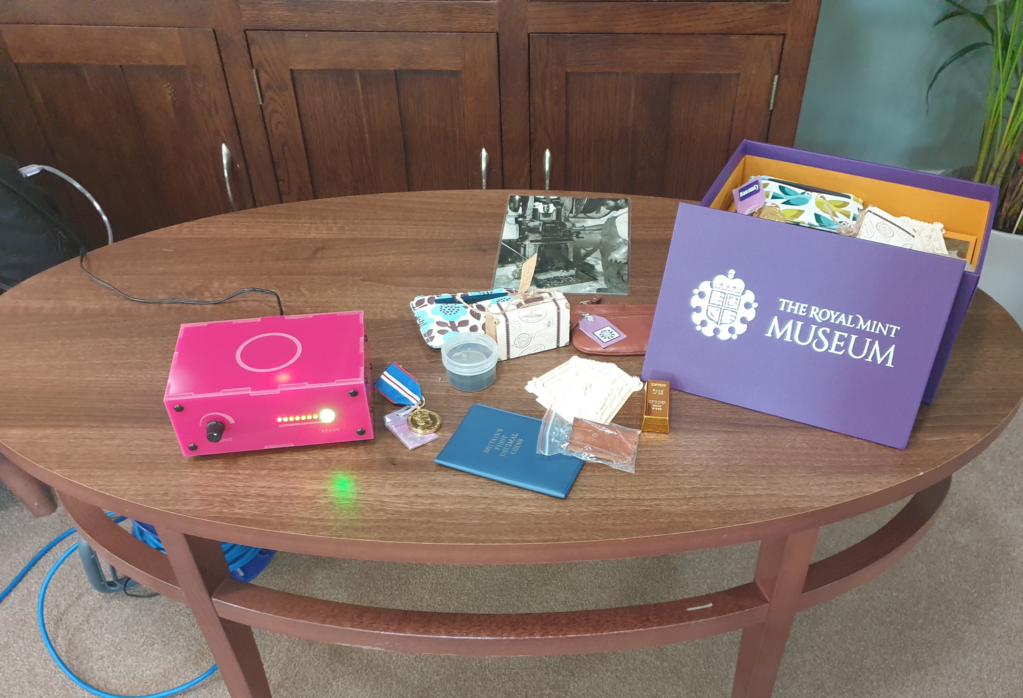 A Reminiscence Box set up in Trowbridge Oaks Care Home