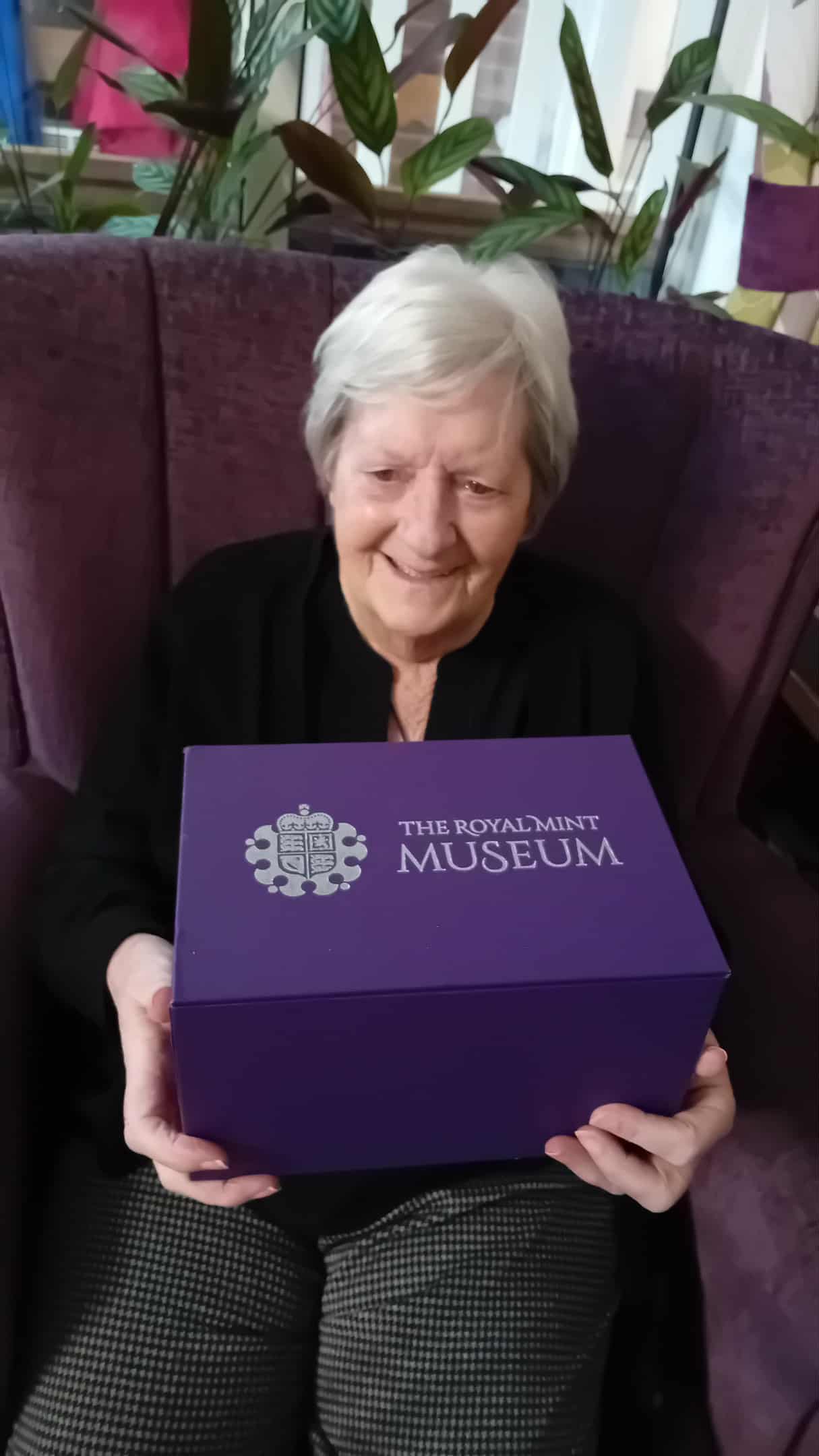 A Westfields resident with a Reminiscence Box