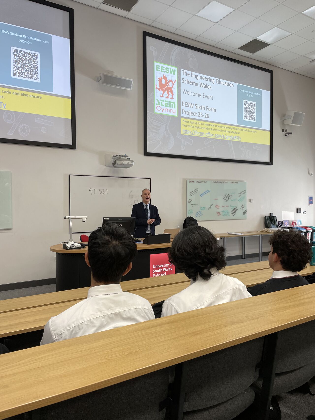 Students at the welcome event