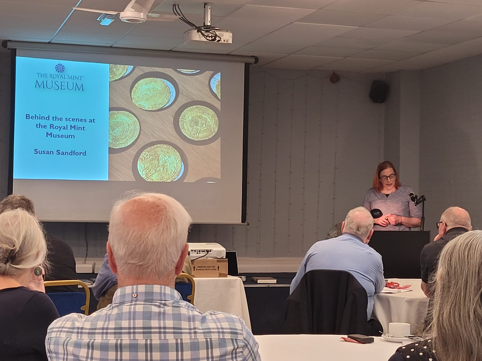 Susan Sandford giving a talk at the BANS Autumn weekend
