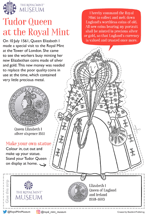 ROYAL MINT MUSEUM Tudor Queen at the Royal Mint statue.jpg