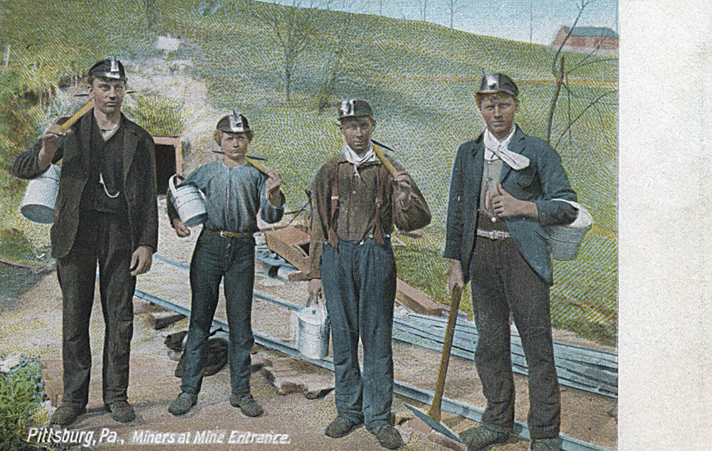 Miners at mine entrance, Pittsburgh, USA_Mary Evans Pharcide(1).jpg