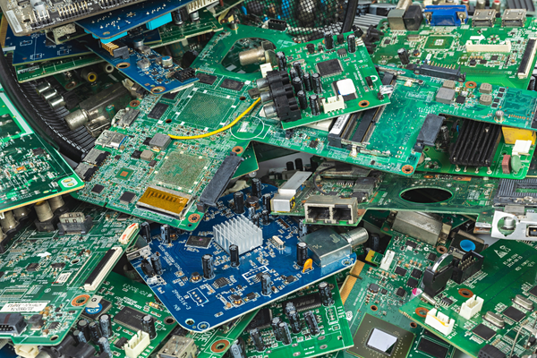 A pile of circuit boards