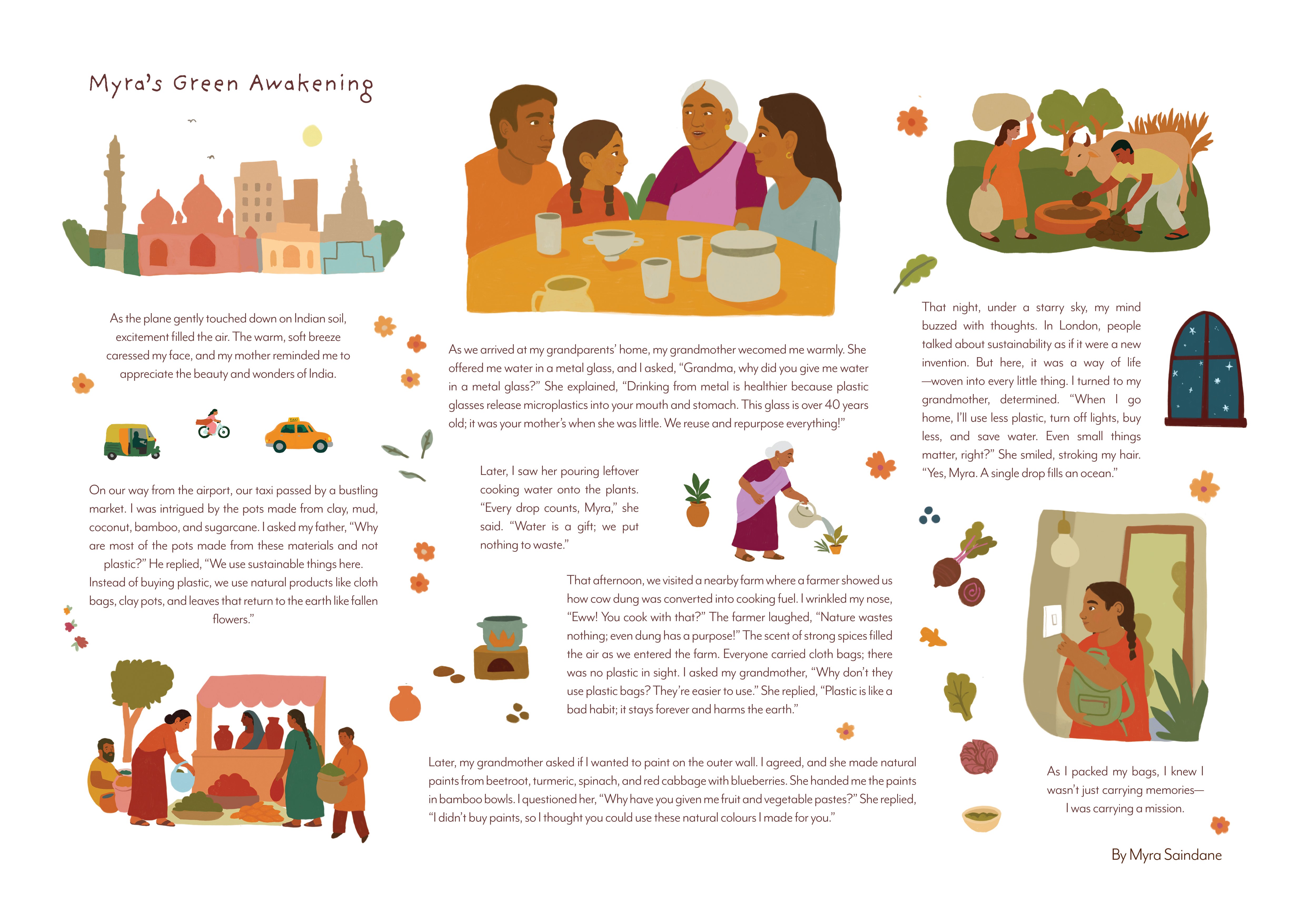 Illustrated winning entry for the Royal Mint Museum Short Story Competition